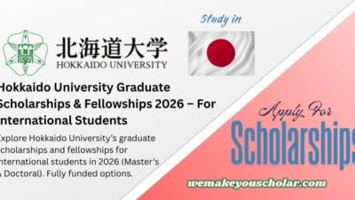 Hokkaido University campus, graduate student in Japan