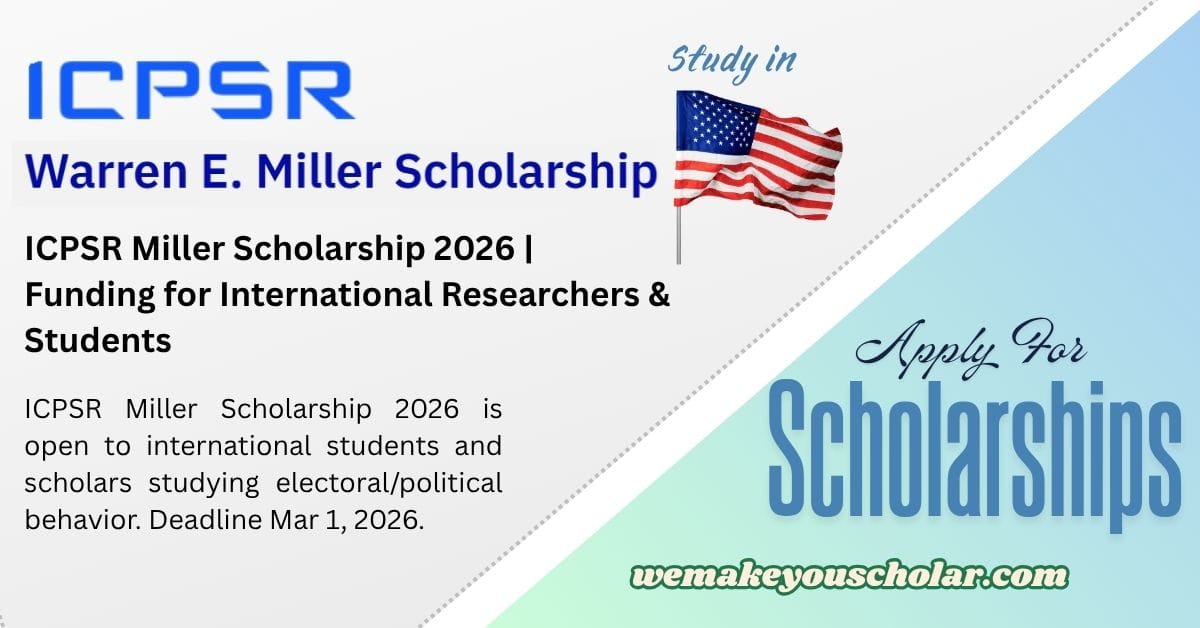 ICPSR Summer Program University of Michigan — Miller Scholarship 2026