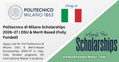 Politecnico di Milano DSU & Merit-Based Scholarships 2026–27