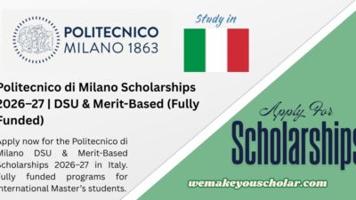 Politecnico di Milano DSU & Merit-Based Scholarships 2026–27