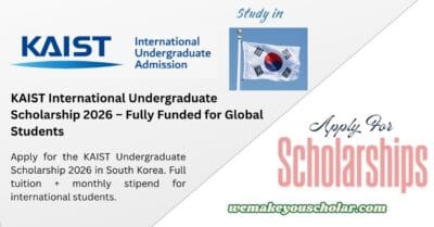 KAIST International Undergraduate Scholarship 2026 Fully Funded