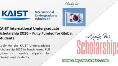KAIST International Undergraduate Scholarship 2026 Fully Funded