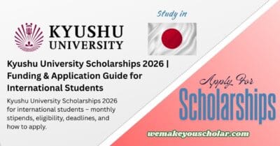 Kyushu University campus scholarships Japan