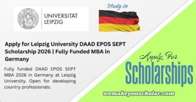 Leipzig University DAAD EPOS SEPT Scholarship 2026 (Fully Funded MBA)