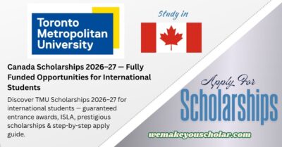 Toronto Metropolitan University campus students scholarship 2026