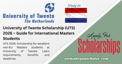 University of Twente Scholarship 2026 Master's Program