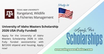 University of Idaho Masters Scholarship 2026 USA