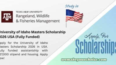 University of Idaho Masters Scholarship 2026 USA