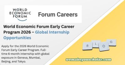 Career Program 2026 – Global Internship Opportunities for Young Professionals