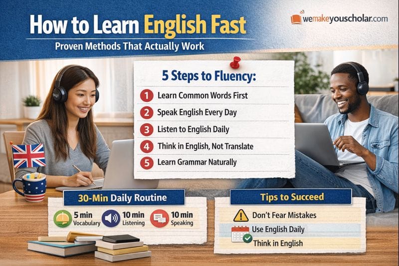 How to learn English fast using proven daily routines and speaking methods