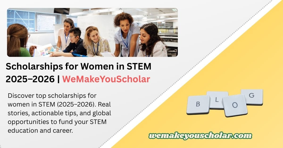 Group of diverse women in STEM fields representing scholarships for women in STEM 2025–2026